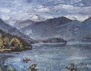 Lovis Corinth Walchensee, blaue Landschaft USA oil painting artist